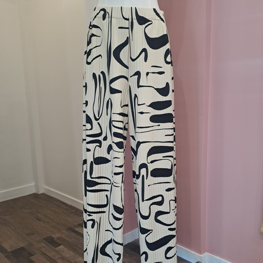 COS - Wide Leg Geometric Pants - Size M