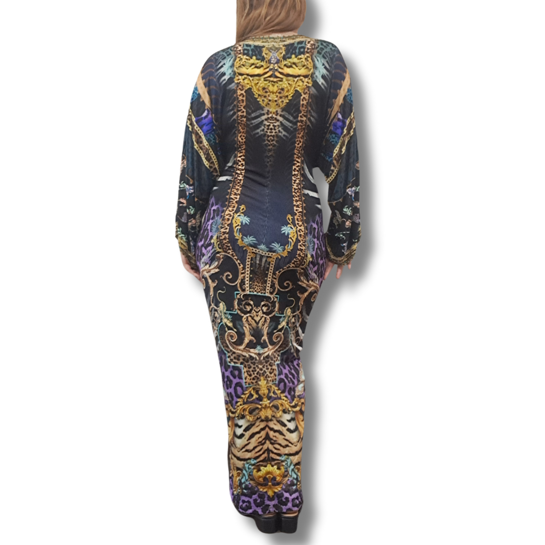 Camilla - She's Got Grace Long Split Twist Front Dress - Back View