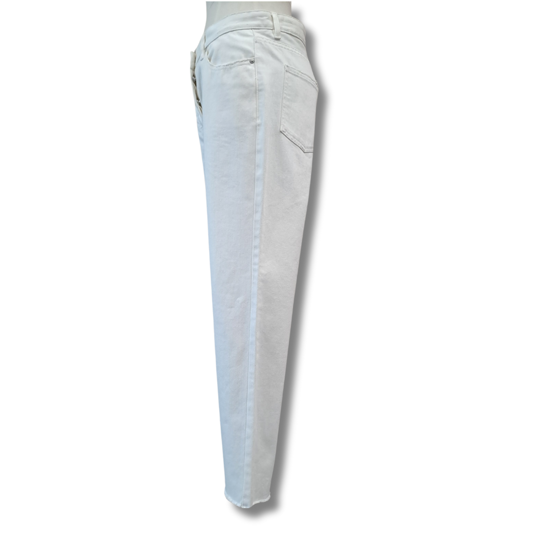 Camilla & Marc - Margot Copped White Wash Jeans - Side