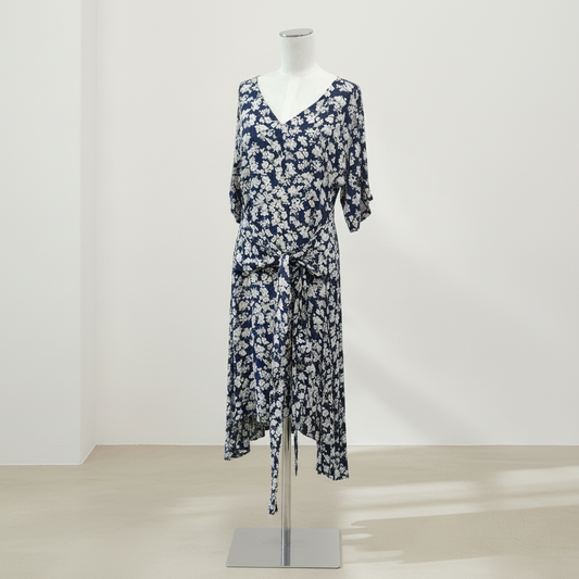 Carlson - Floral Tie Dress - Size 2 (12-14)