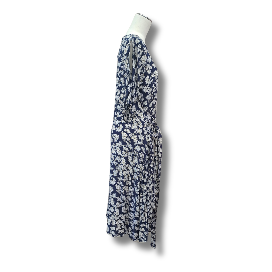 Carlson - Floral Tie Dress - Size 2 (12-14) - Side
