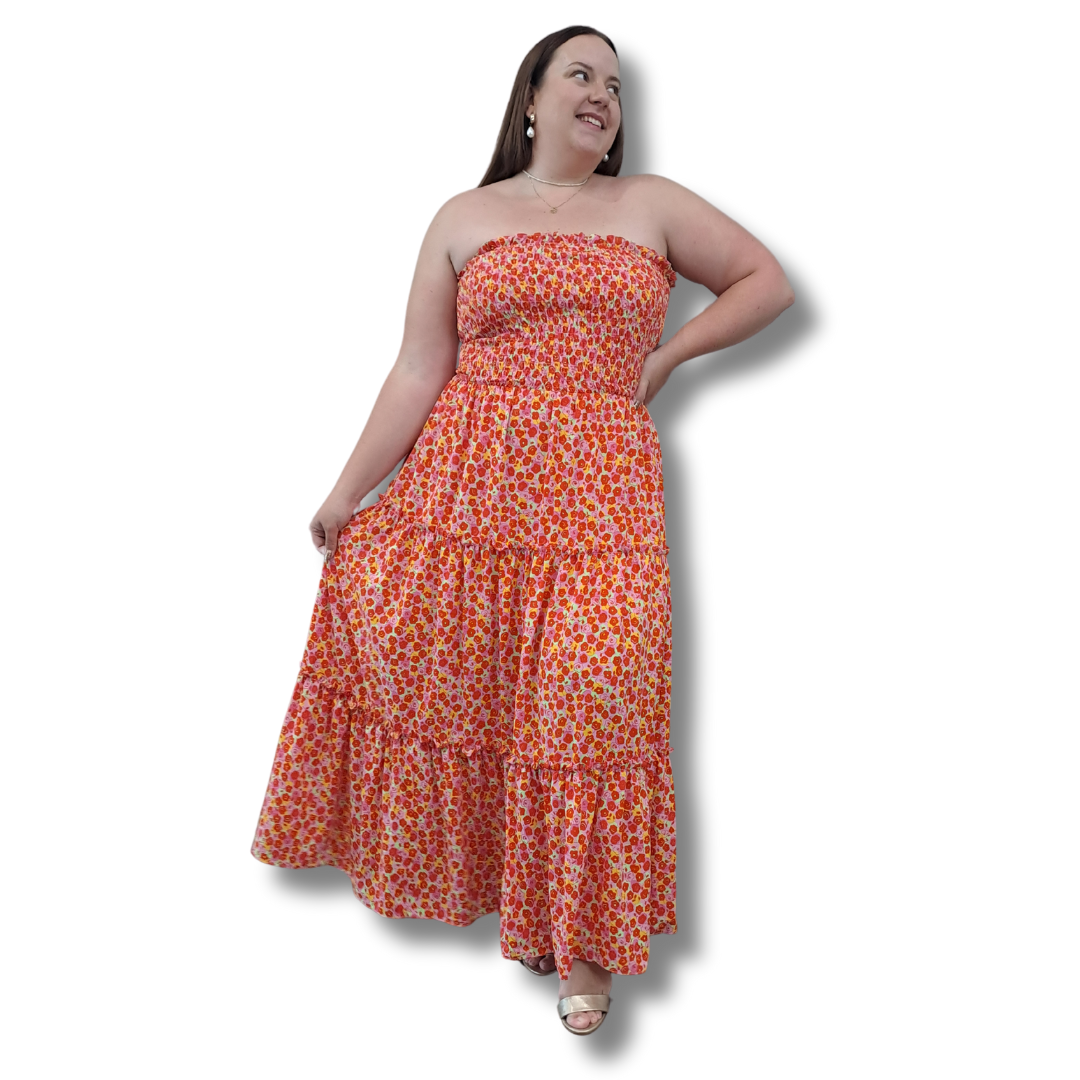 Charlo - Debra Strapless Maxi Dress - Front View