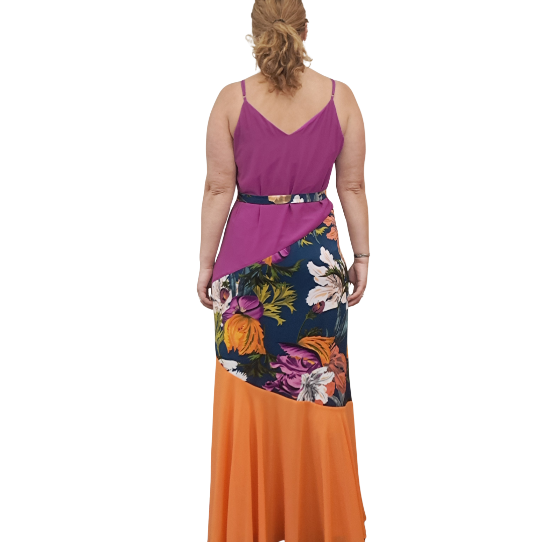 Charlo - Delia Purple Dress - Size 12 - Back View