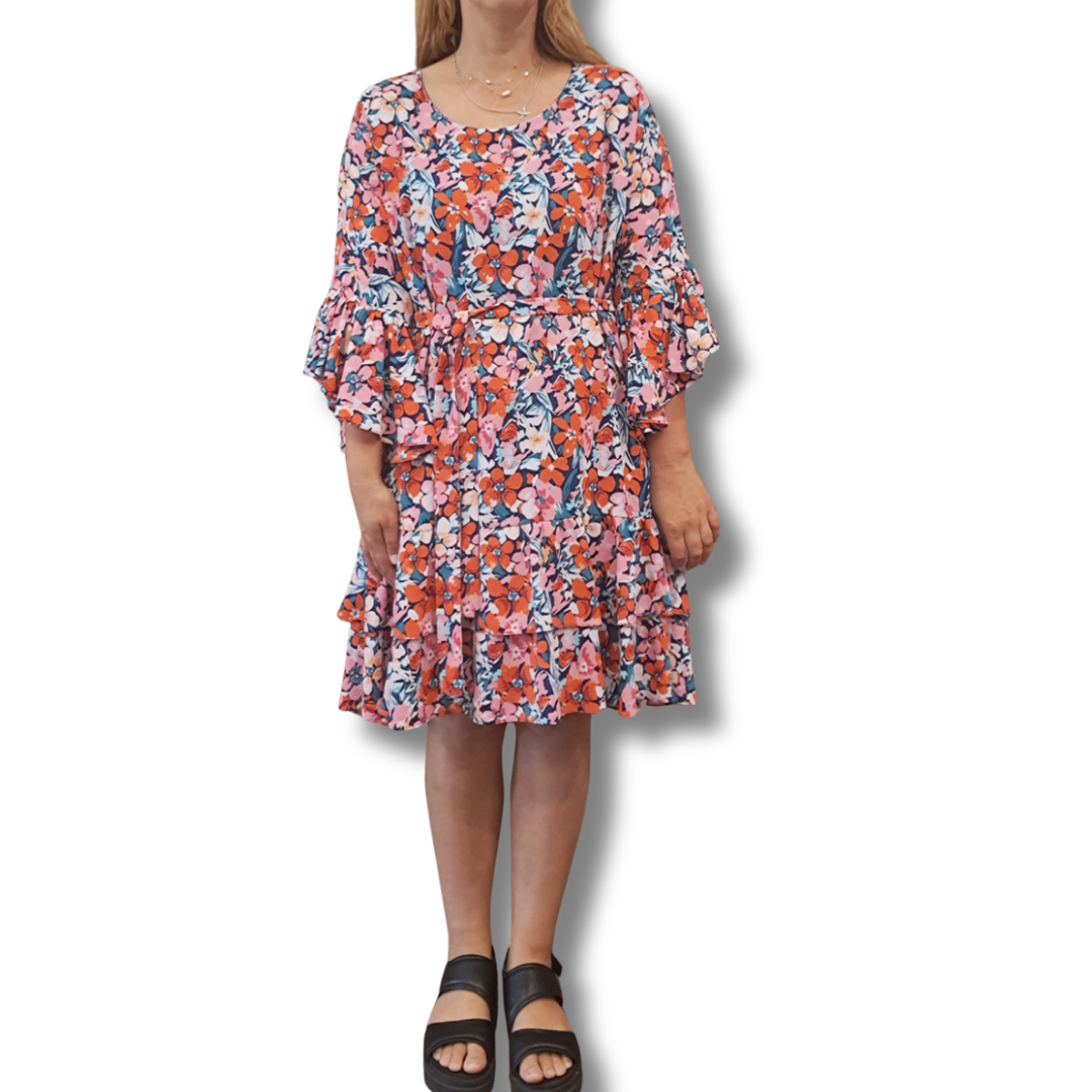 Charlo - Floral Midi Dress - Front View
