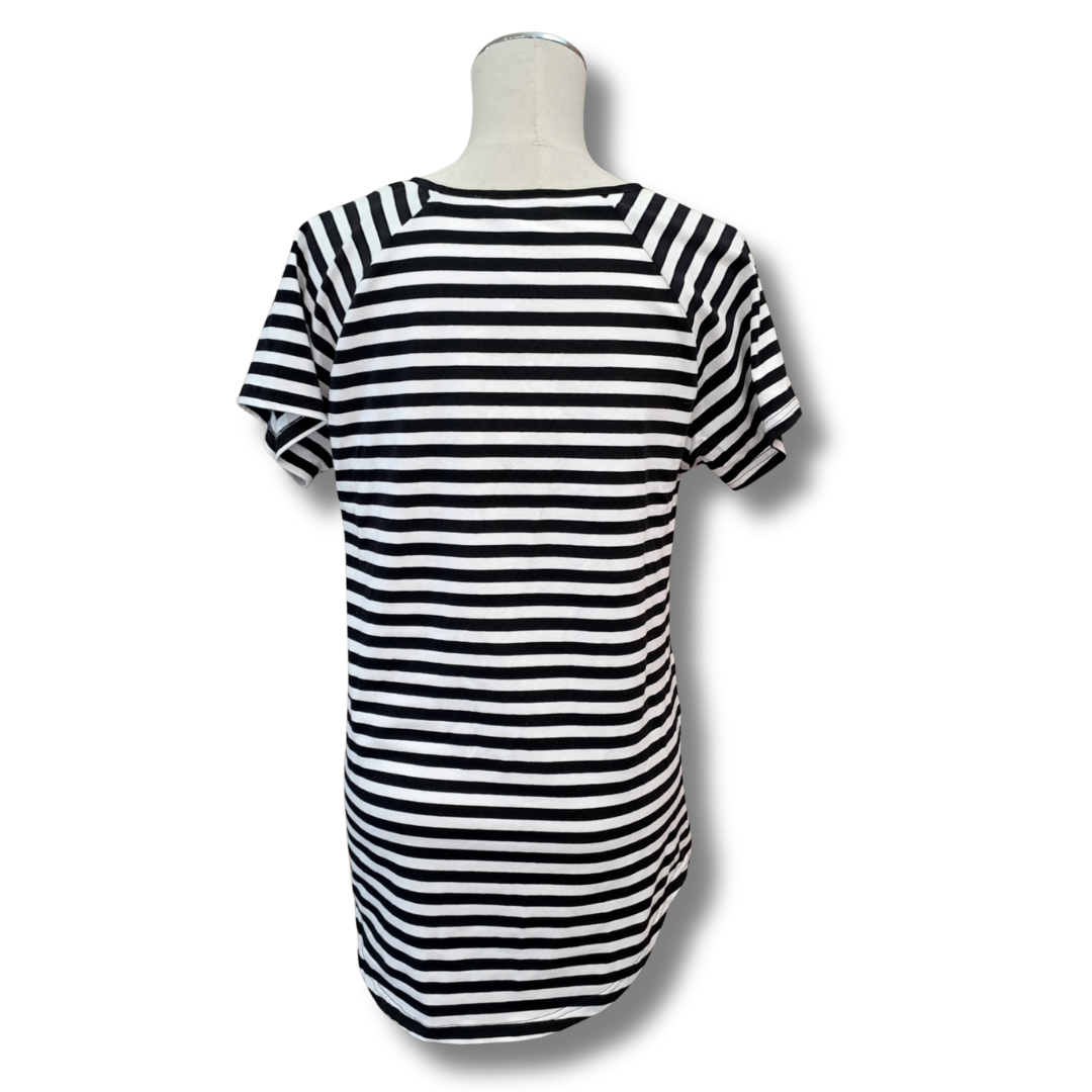 Charlo - Floral & Stripe Tee - Back View