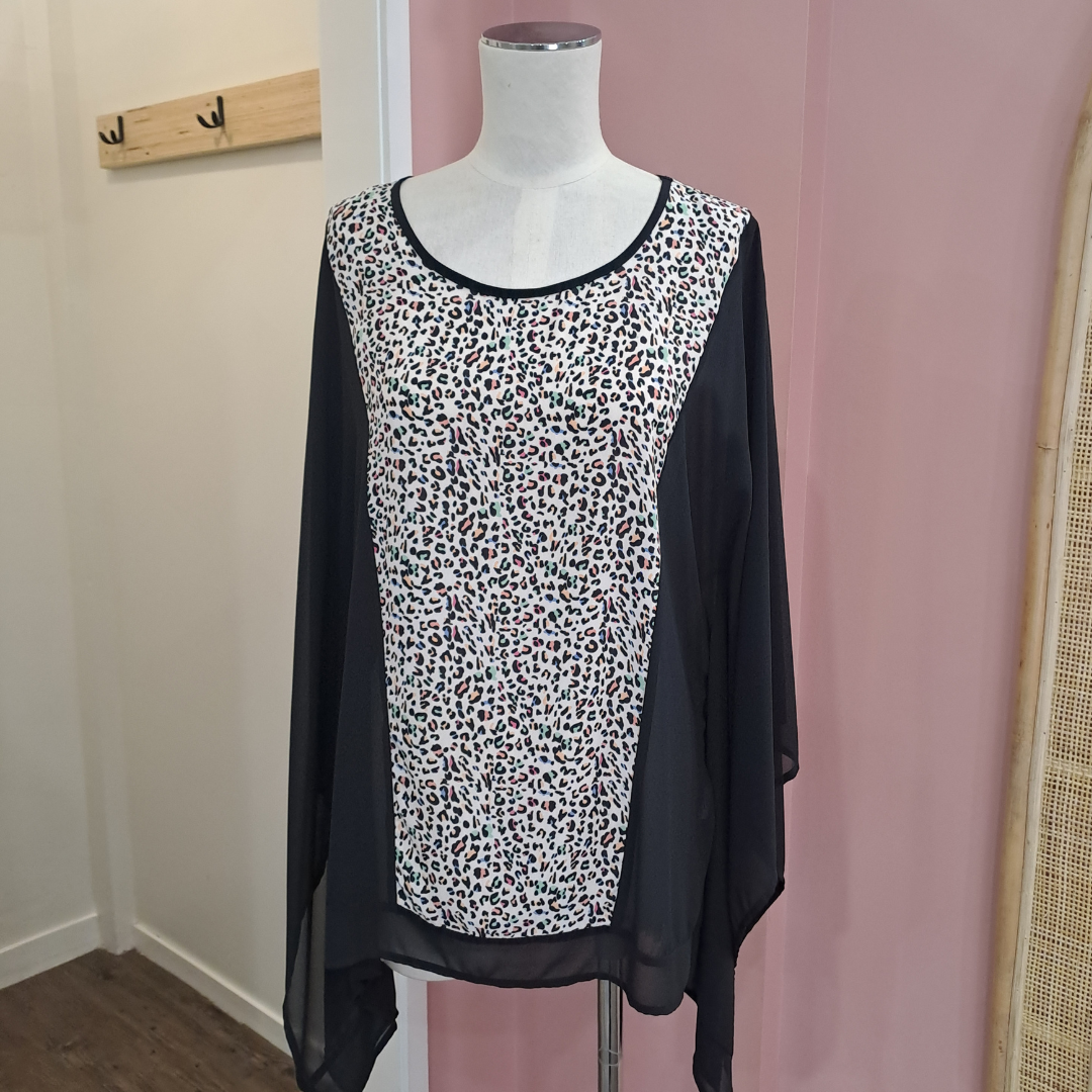Charlo - Leopard Print Top - Size M
