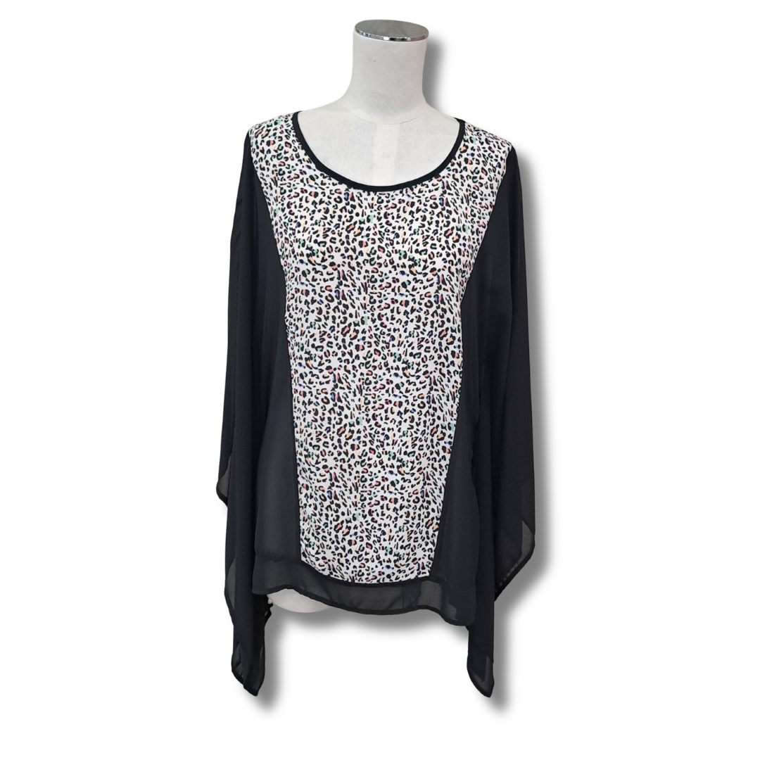 Charlo - Leopard Print Top - Size M - Front