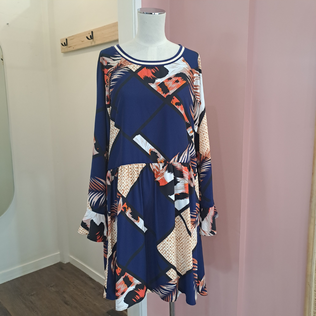 Charlo - Navy Floral Dress - Size 12