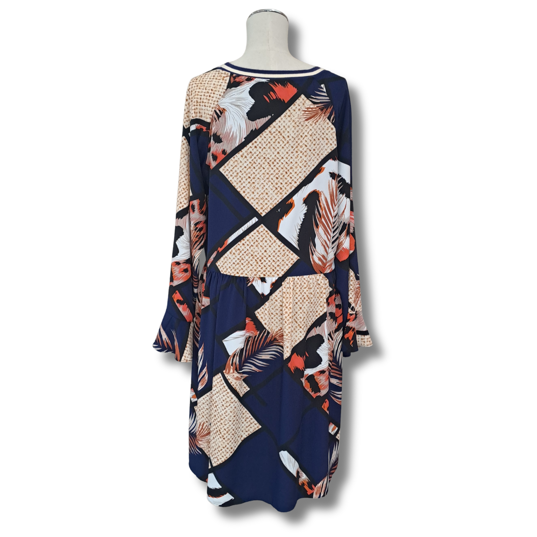 Charlo - Navy Floral Dress - Size 12 - Back