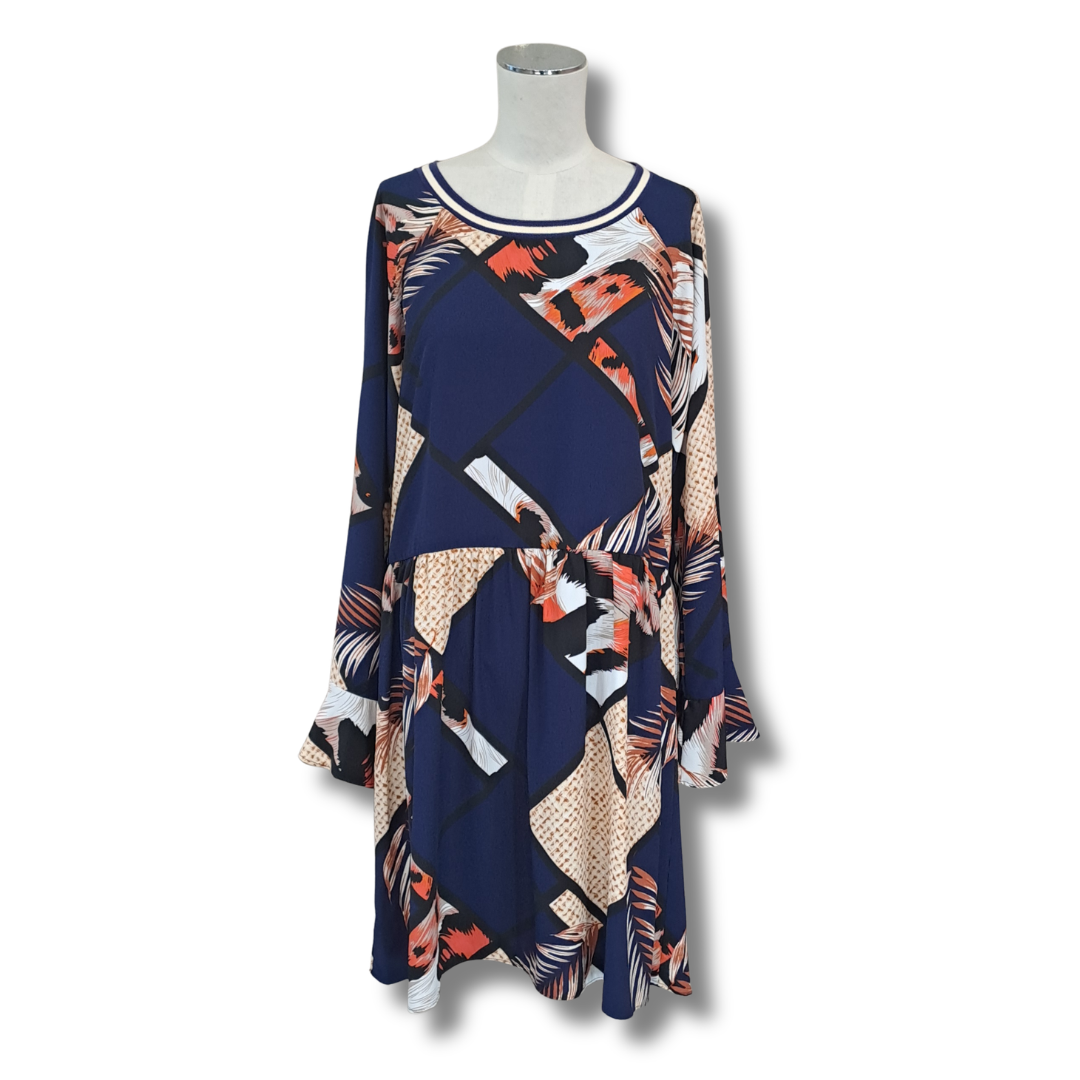 Charlo - Navy Floral Dress - Size 12 - Front