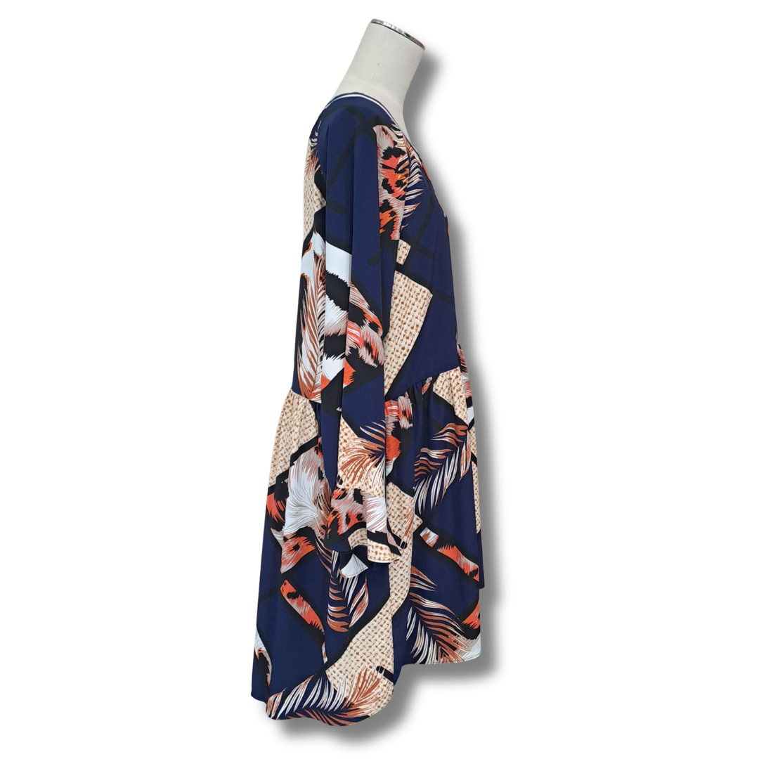 Charlo - Navy Floral Dress - Size 12 - Side