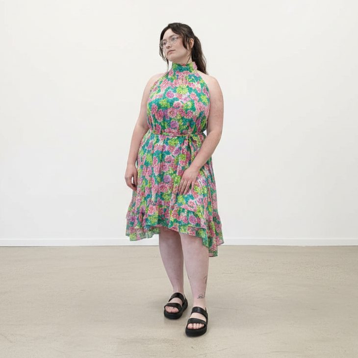 Charlo - Tiered Floral Dress - Size 16