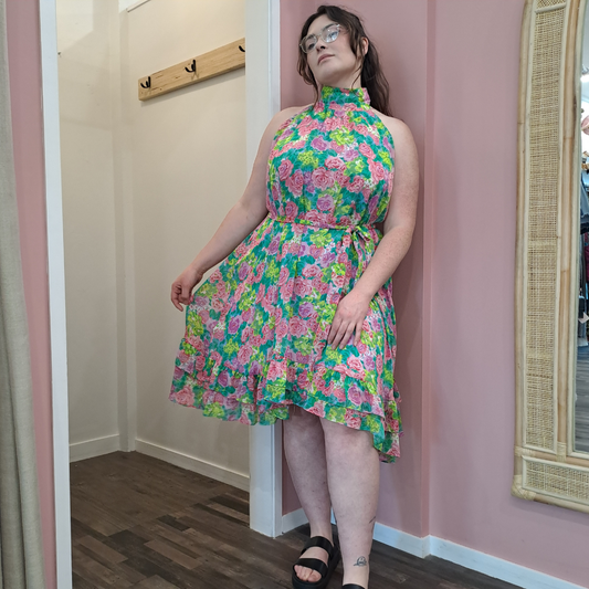 Charlo - Tiered Floral Dress - Size 16