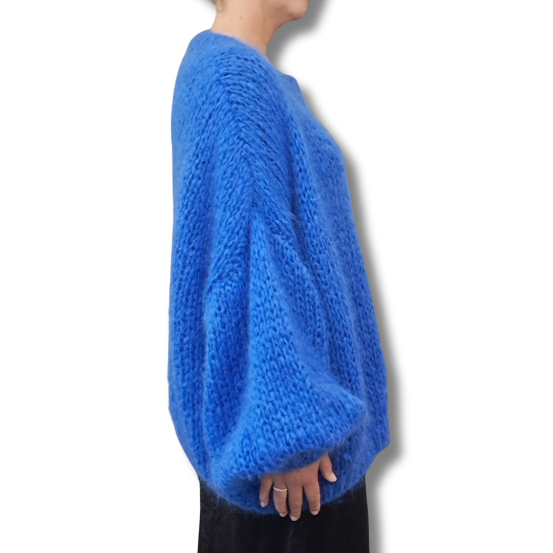 Clova - Handknit NZ Mohair Jumper - Side View