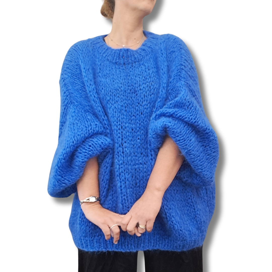 Clova - Handknit NZ Mohair Jumper - Sleeve View