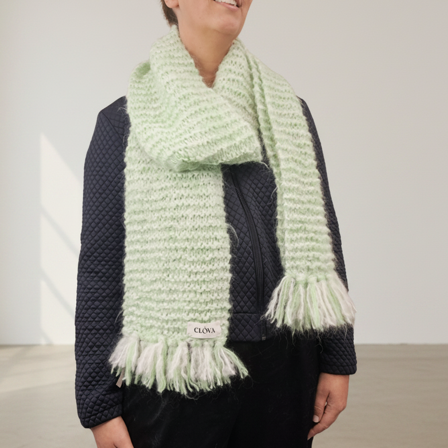 Clova - Handknit NZ Mohair Scarf