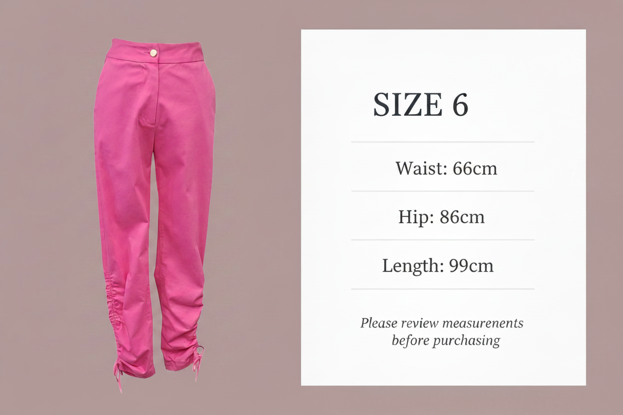 Coop - Sew I Gather Trouser - Size 6 - BNWT - Size Chart