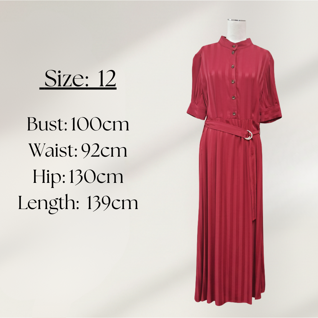 Kate Sylvester - Belted Midi Dress - Size 12 - Size Chart