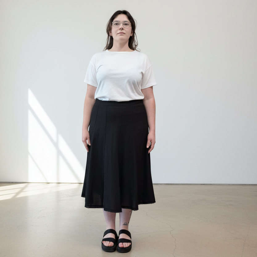 Country Road - Black Panel Skirt - Front View