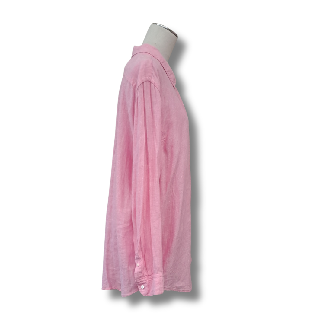 Country Road - Organic French Linen Shirt - Size 16 - Side