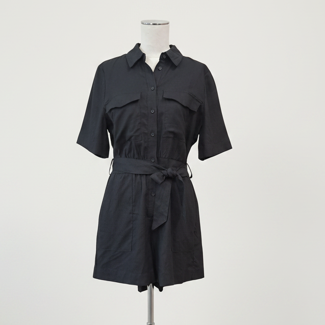 D-Luxe - Linen Blend Romper - Size S