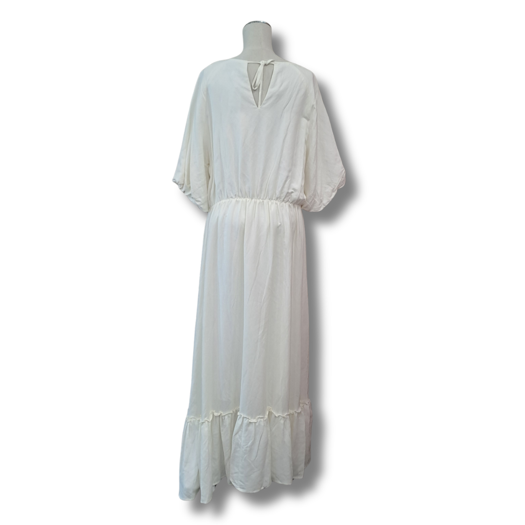 Dani Marie - Tara Tie Front Dress, White - Size 18 - BNWT - Back