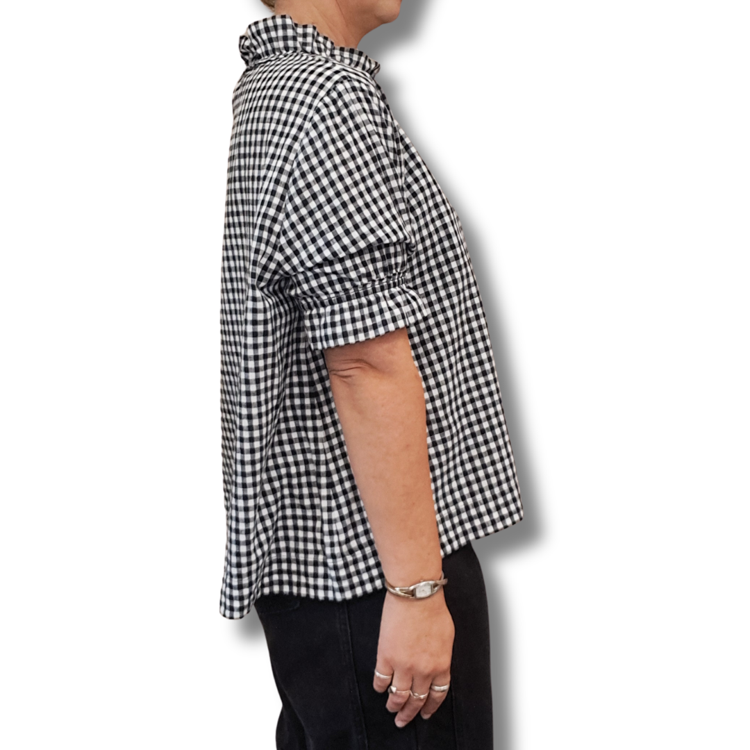 David Pond - Gingham Top - Size 16 - Side