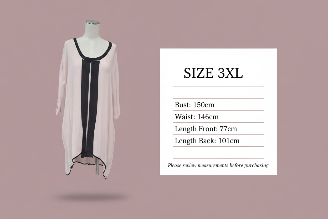 Deanne Hobbs - Top Notch Top - Size 3XL -  Size Chart