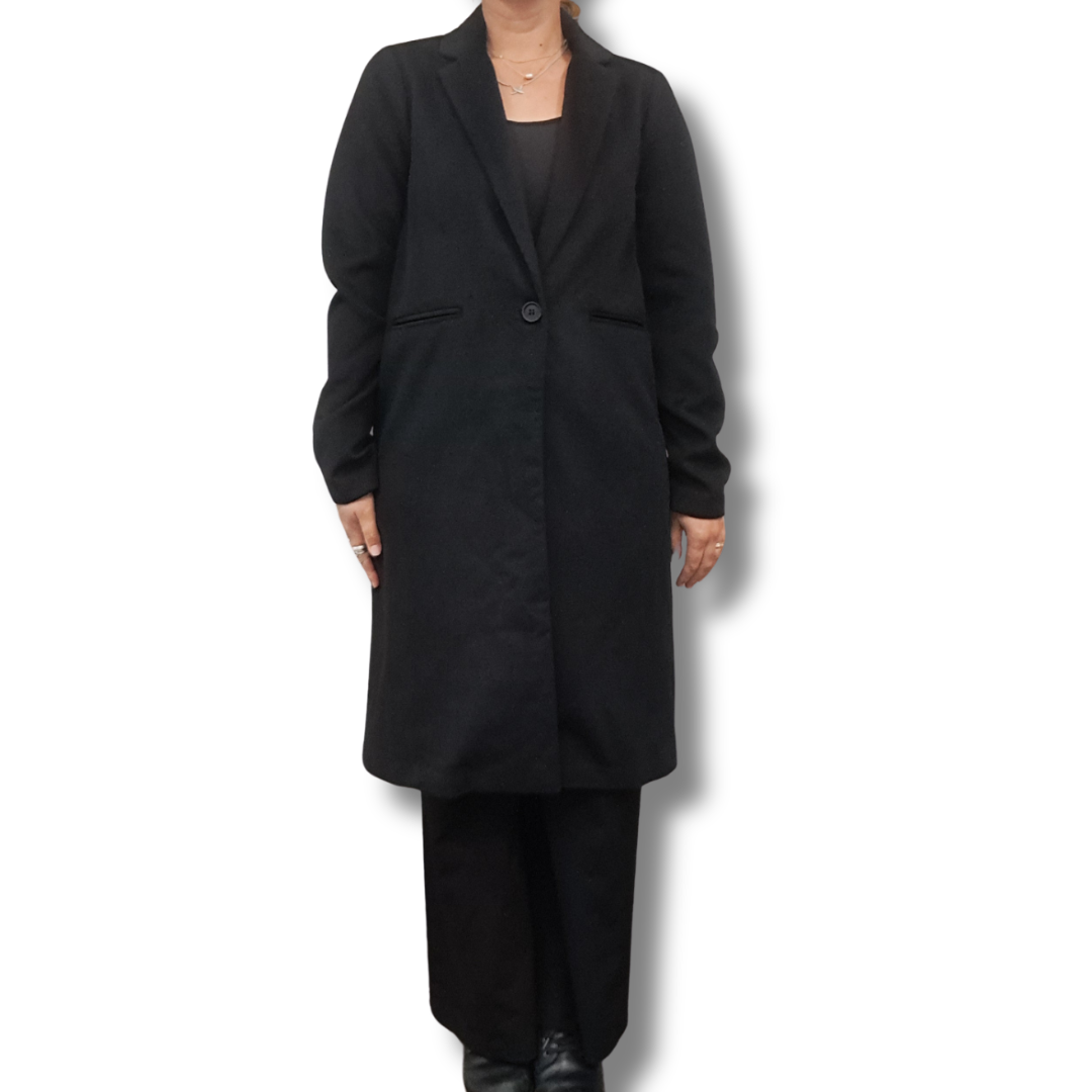 Decjuba - Jenna Crombie Coat - Size L - Front View