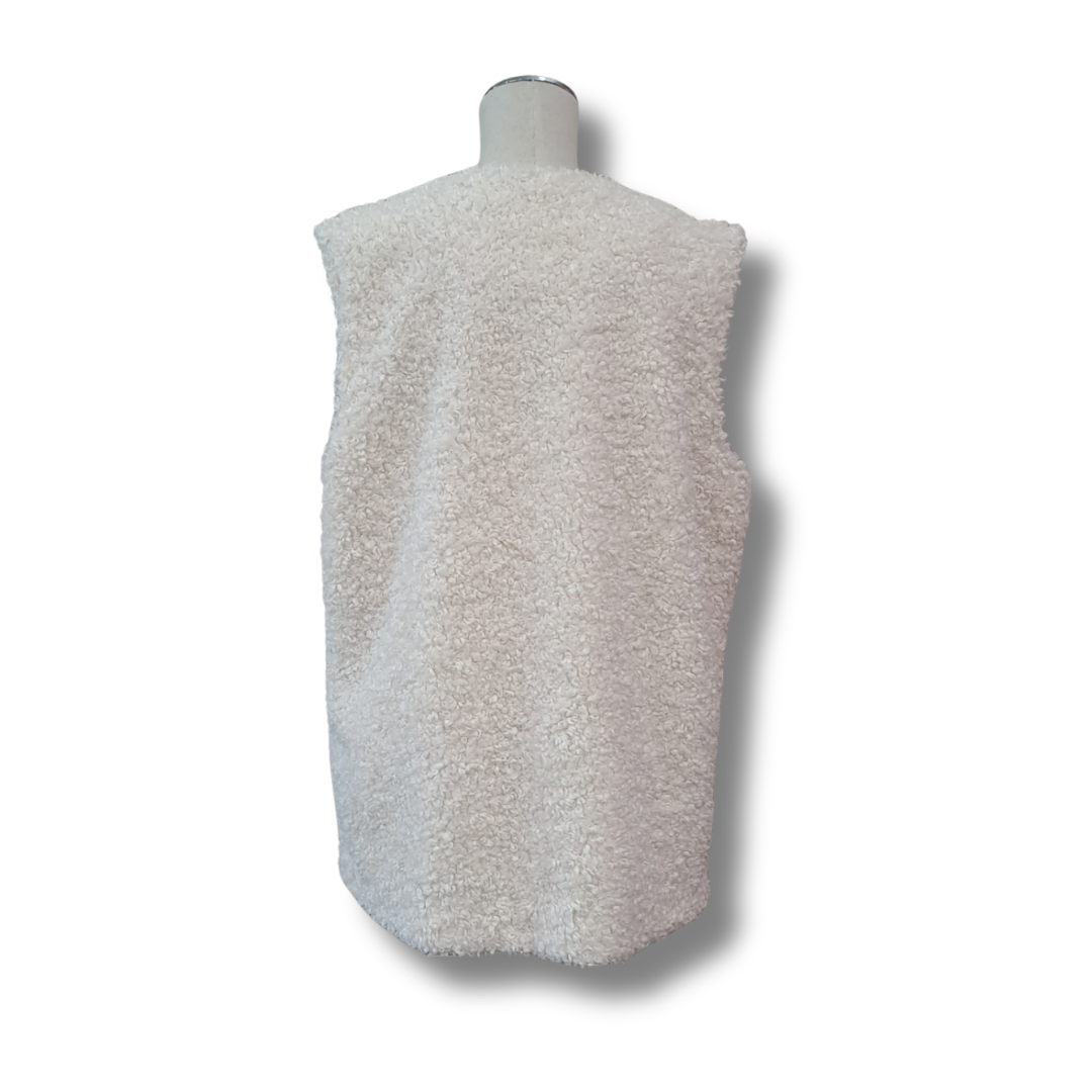 Decjuba - Shelby Faux Sherpa Vest - Size 12 - Back