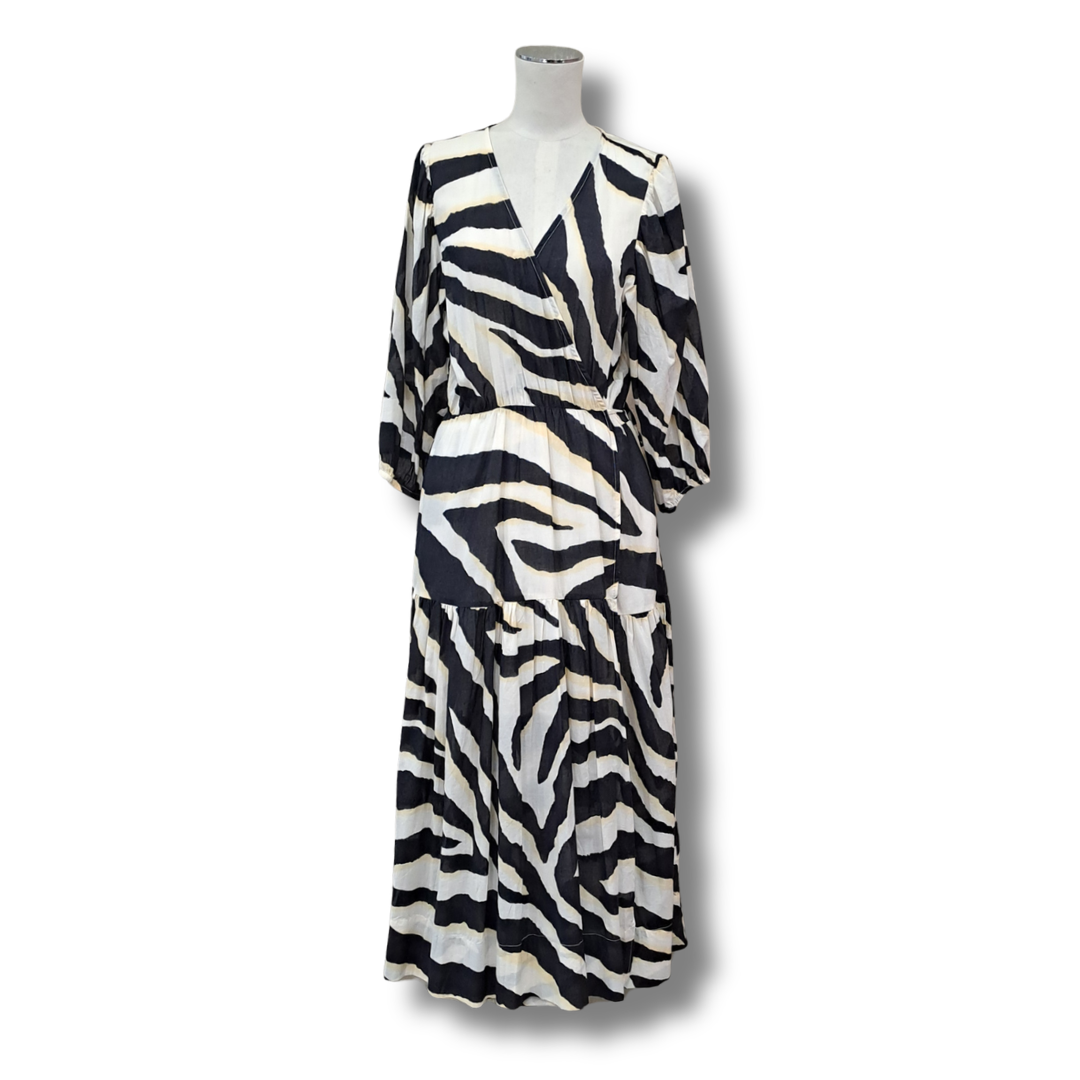 Decjuba - Tegan Midi Wrap Dress - Size 12 - BNWT - Front
