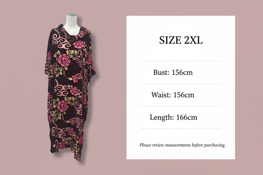 Deeanne Hobbs - Burnout Velvet Dress - Size 2XL - Size Charts