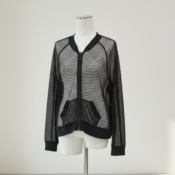 Democracy - Black Mesh Jacket - Size 18