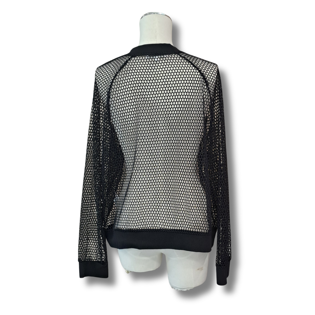 Democracy - Black Mesh Jacket - Size 18 - Back