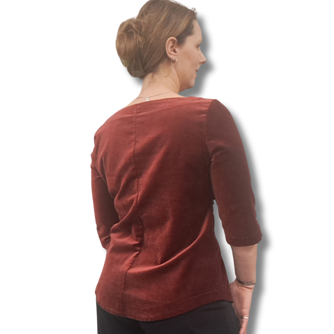 Deryn Schmidt - Red Velvet Top - Back View