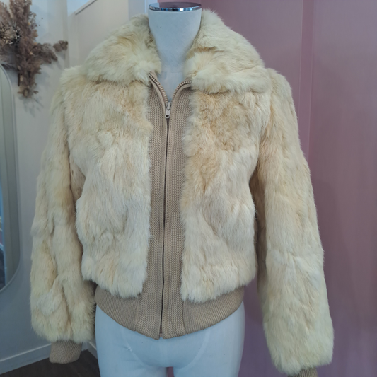 Dino Ricco - Vintage Rabbit Fur Jacket - Size S
