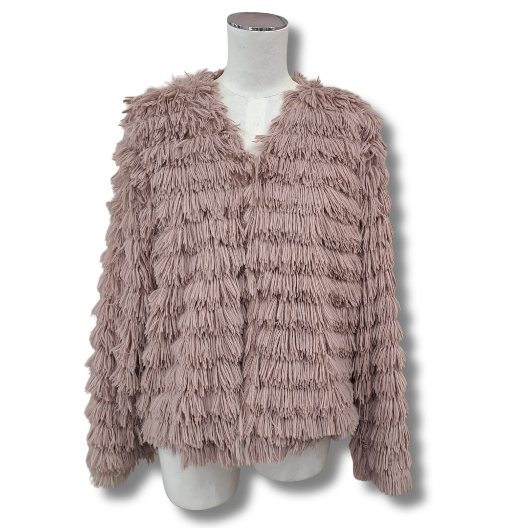 Drama The Label - Fur Baby Jacket - Size 10  - BNWT - Front