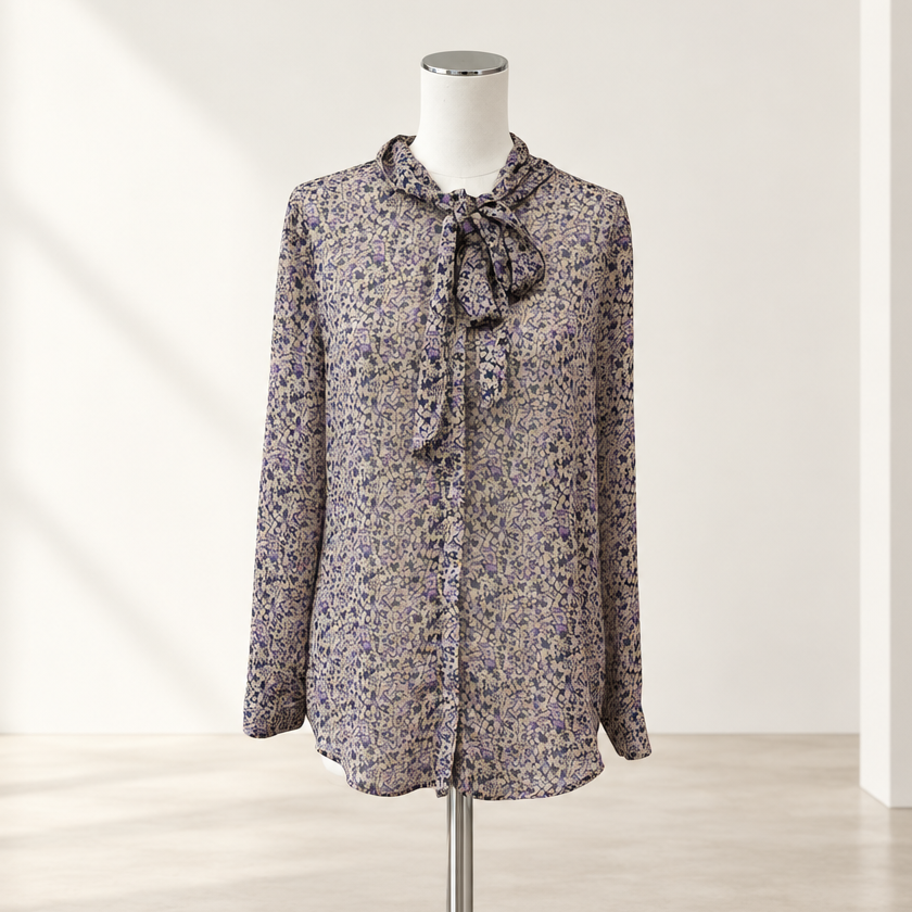 Drama The Label - Neck Tie Blouse - Size 14