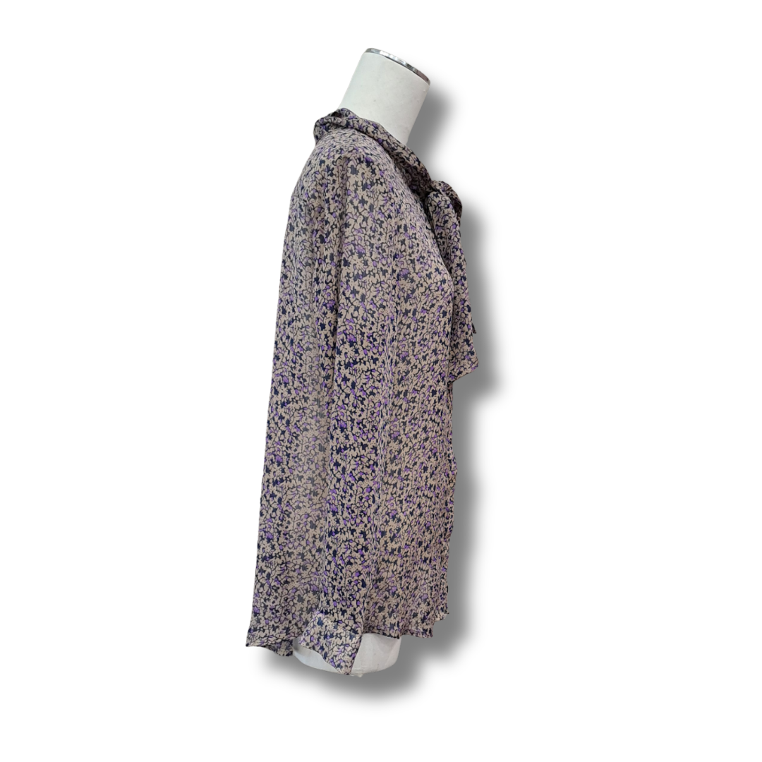Drama The Label - Neck Tie Blouse - Size 14 - Side