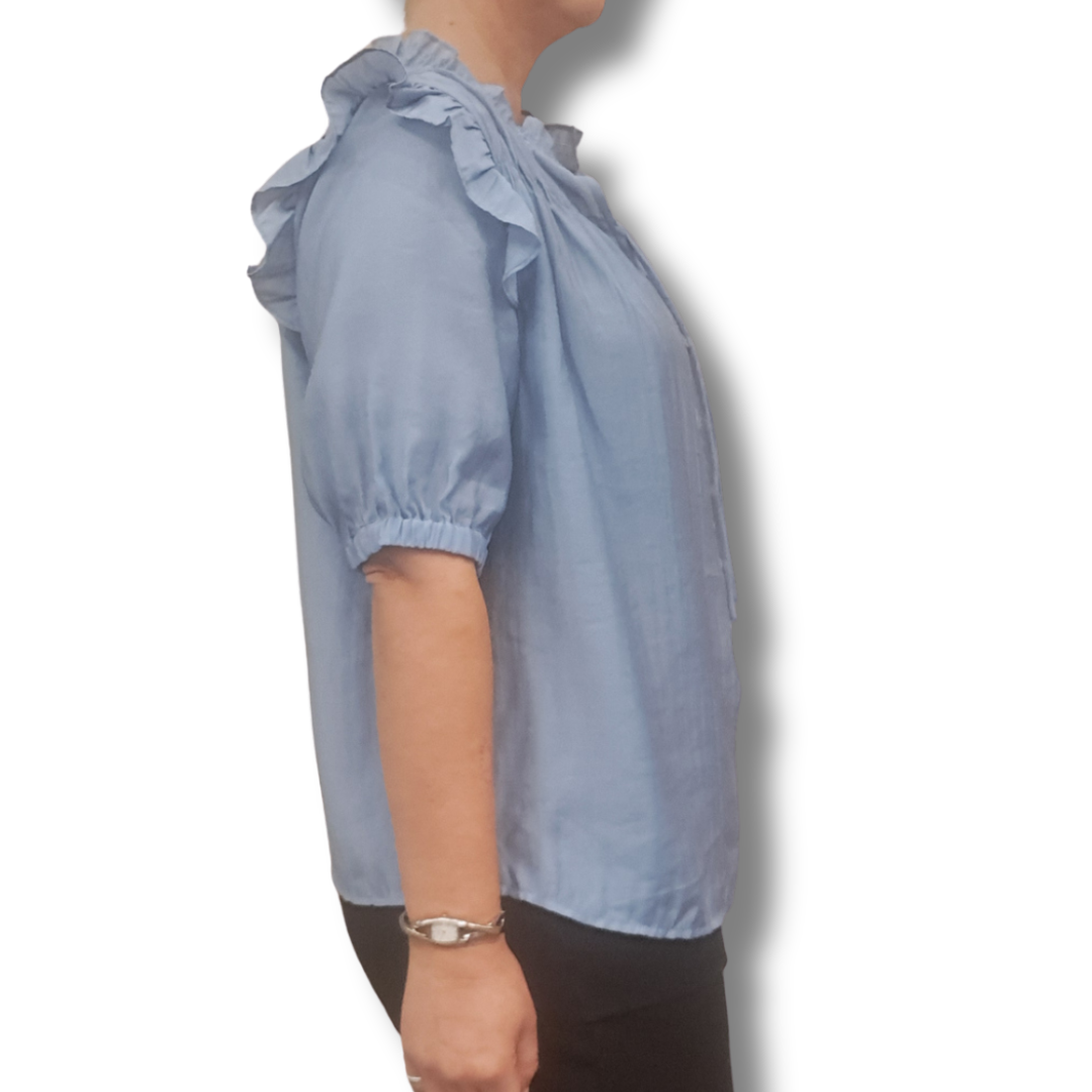 Drama The Label - Powder Blue Top - Side View