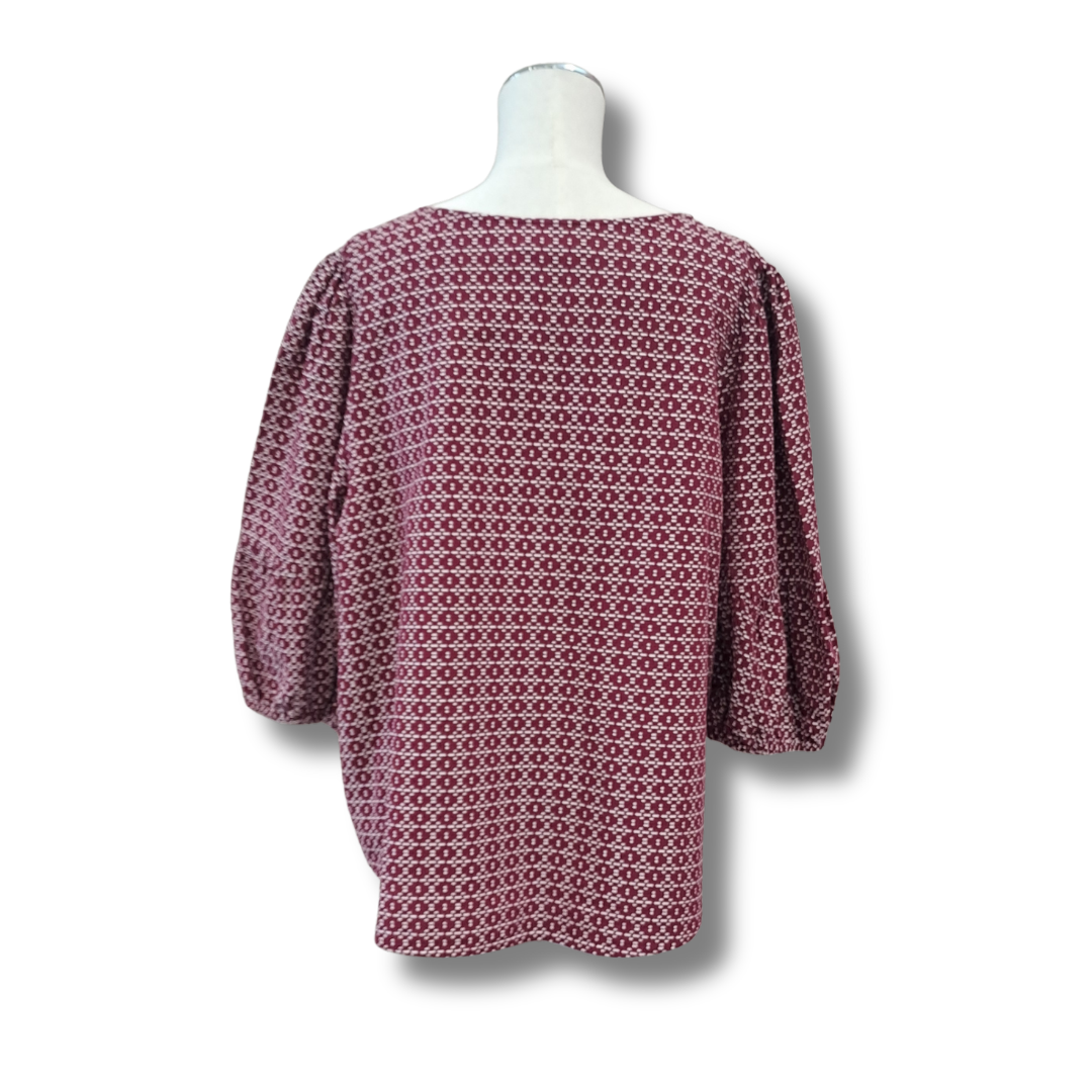 Dressed - Cotton Print Top - Size 2XL - Back