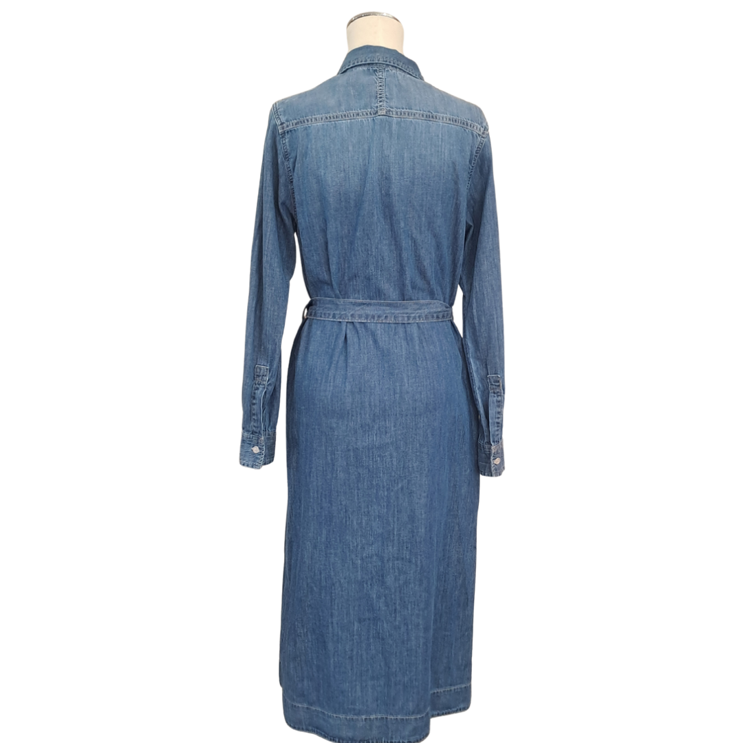 Dricoper - Naia Blue Denim Dress - Back View