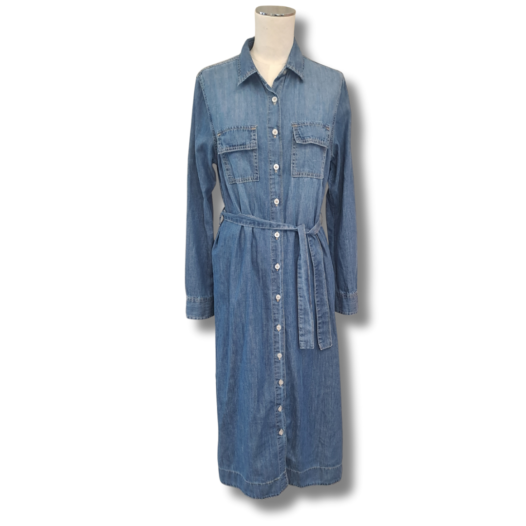 Dricoper - Naia Blue Denim Dress - Front View