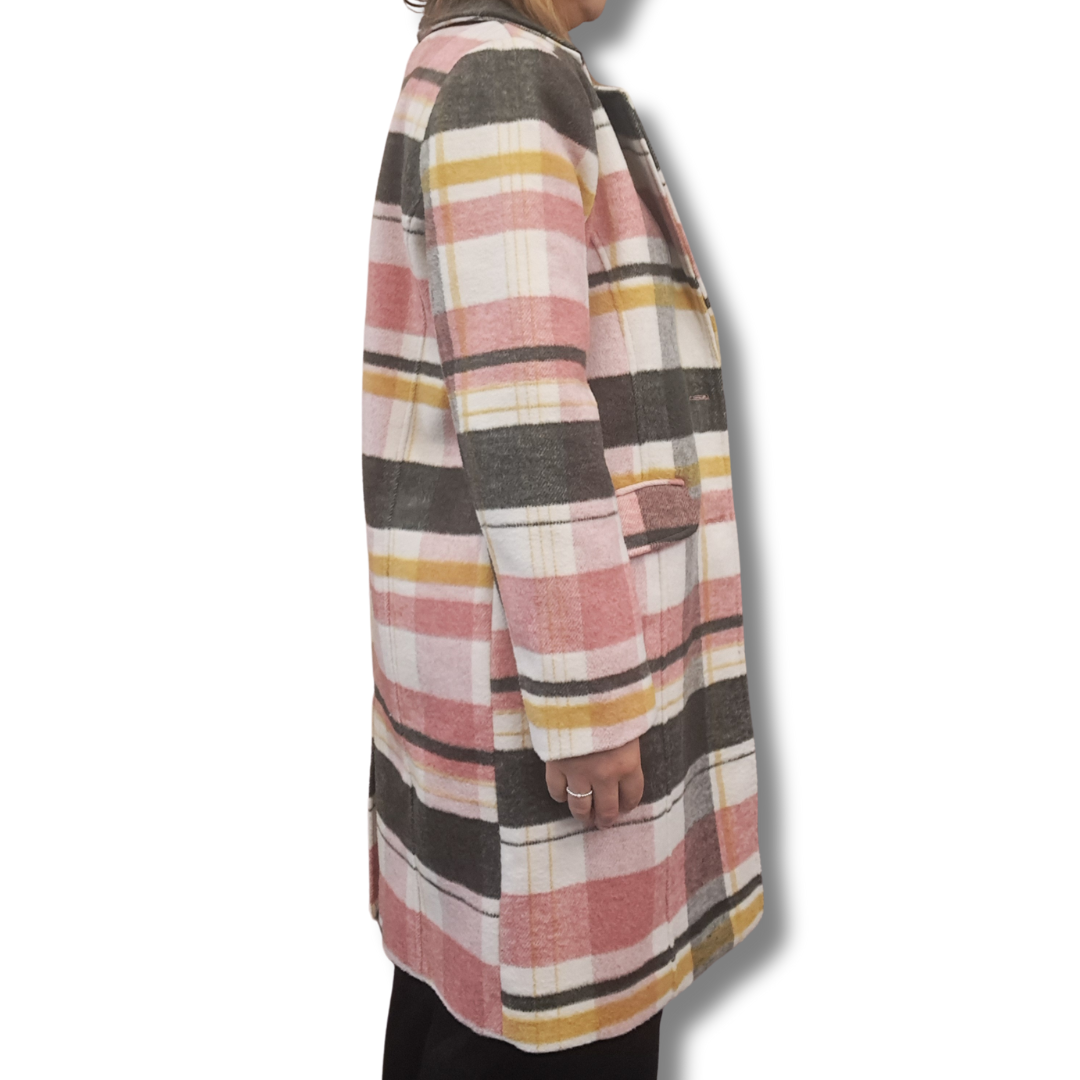 Elm - Blanche Check Coat - Size M - Side