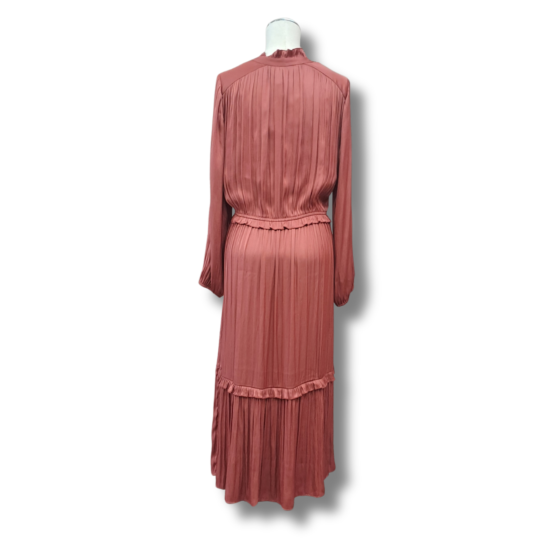 Fate + Becker - Frill Tiered Midi Dress - Size 10 - Back