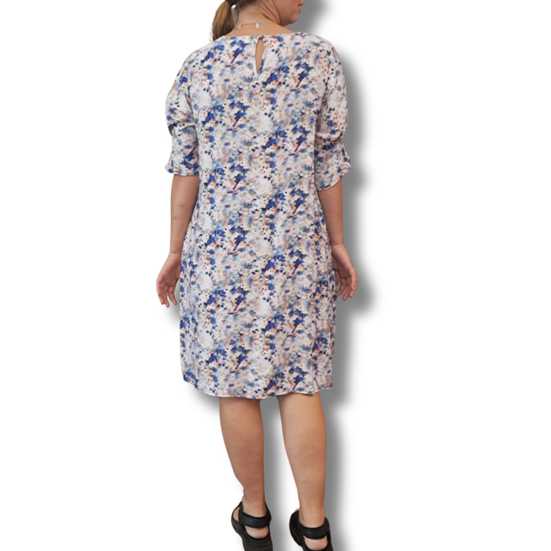 Foil - Floral Shift Dress - Size 14 - Back