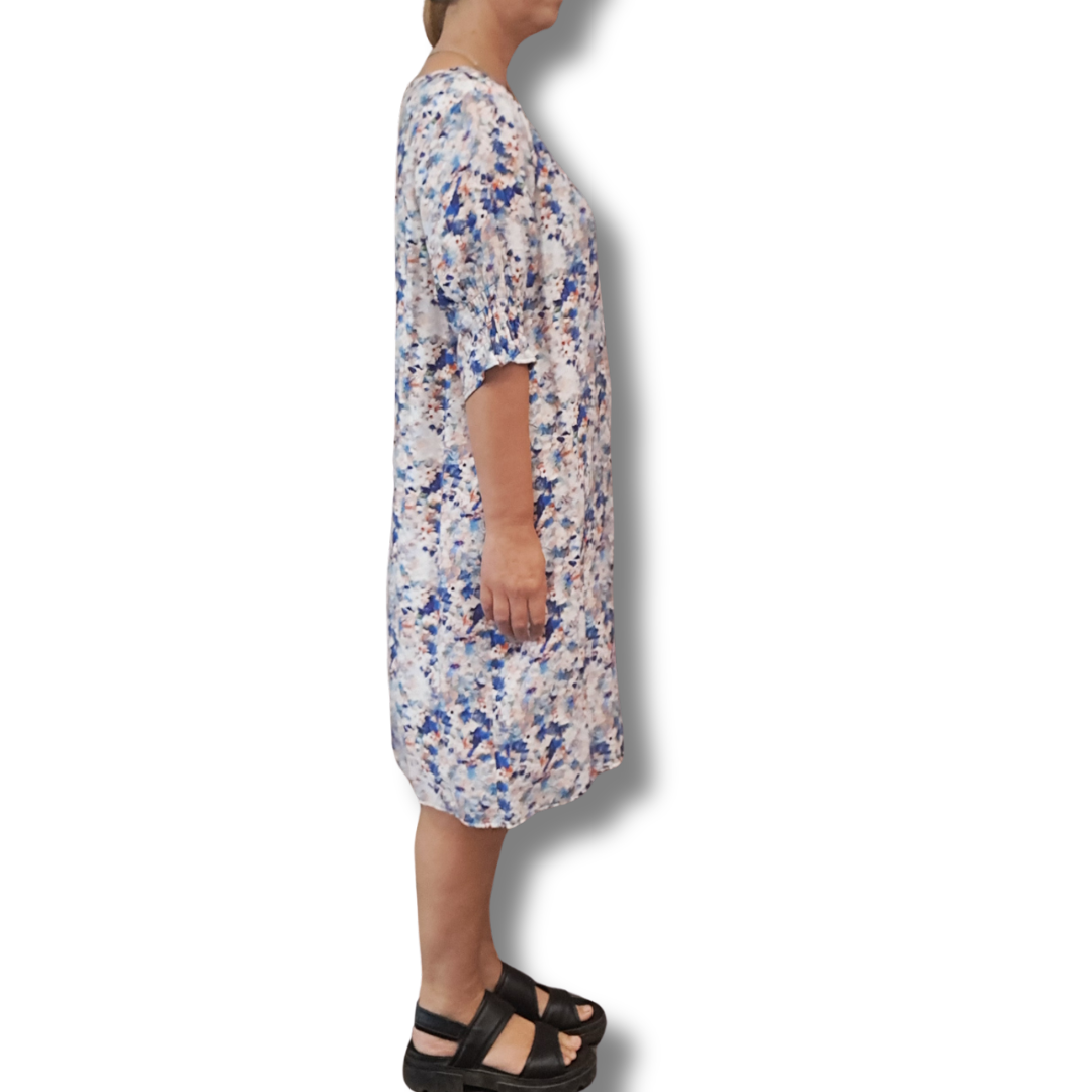 Foil - Floral Shift Dress - Size 14 - Side