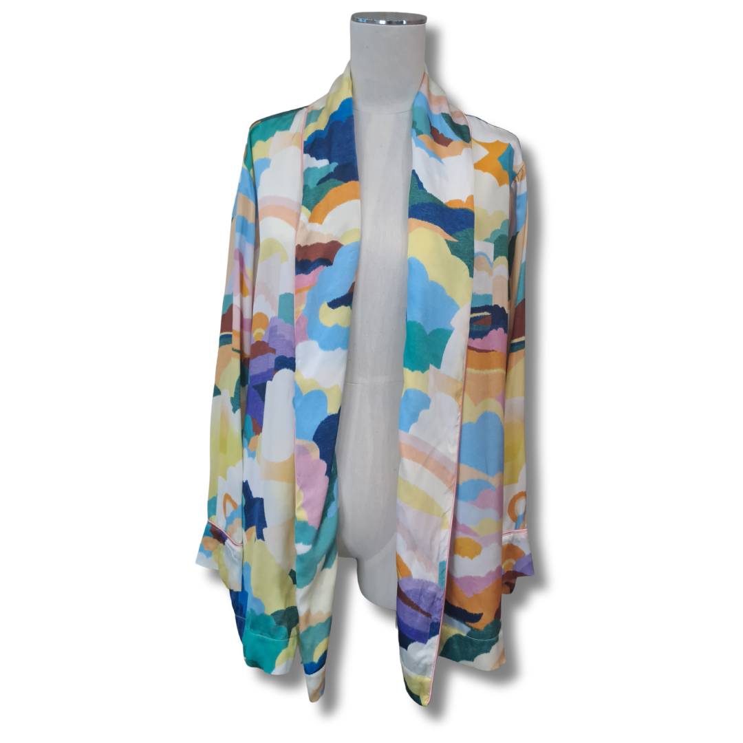 Forte_Forte - Le Stamp Kimono - Front View