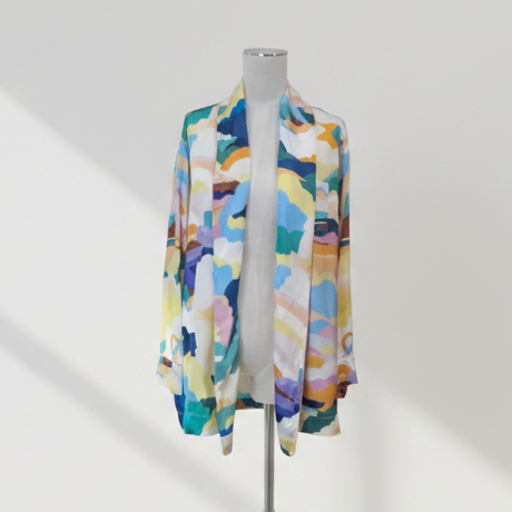 Forte_Forte - Le Stamp Kimono - Front View