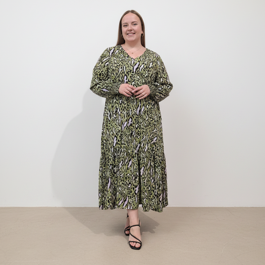 Friday Flamingo - Leopard Maxi Dress - Size 22